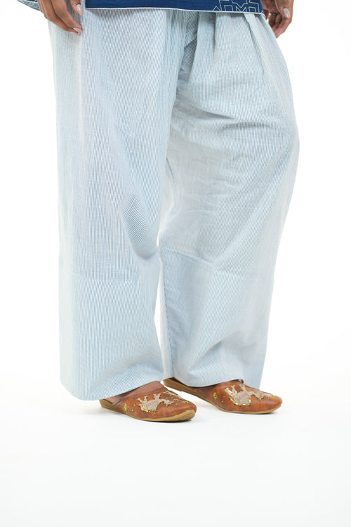 Aira Blue White Printed Farshi Salwaar Set