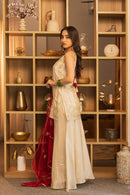Noor Ivory Kurta Pallazo Set with Dupatta