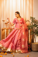 Padma Gajri Pink Poshak Style Lehenga Choli with Dupatta