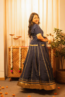 Maaher Indigo Blue Poshak Style Lehenga Choli with Dupatta