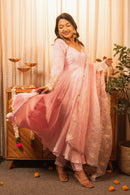 Hoor Baby Pink Anarkali Set with Ghungroo Sleeves