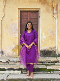 Jamuni Jharokha Bell Sleeves Straight Kurta Set